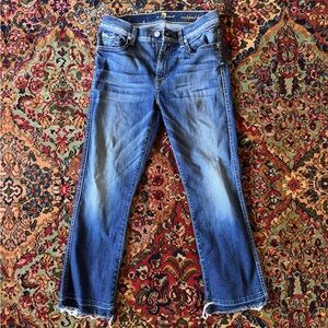 7 for all mankind cropped bootcut jeans